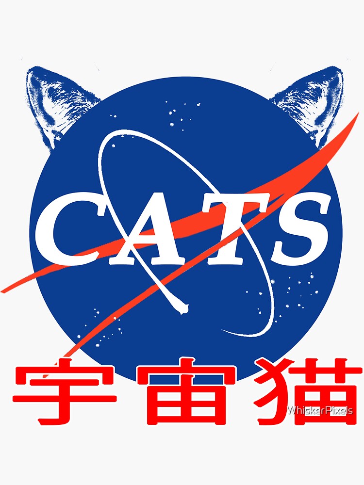 "Space cats" Sticker for Sale by WhiskerPixels Redbubble