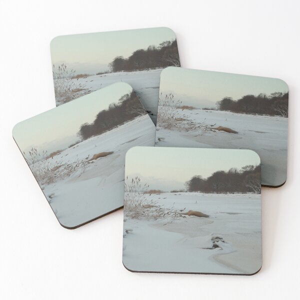 Item preview, winter landscape lake is frozen covered with white snow  designed and sold by mrivserg.