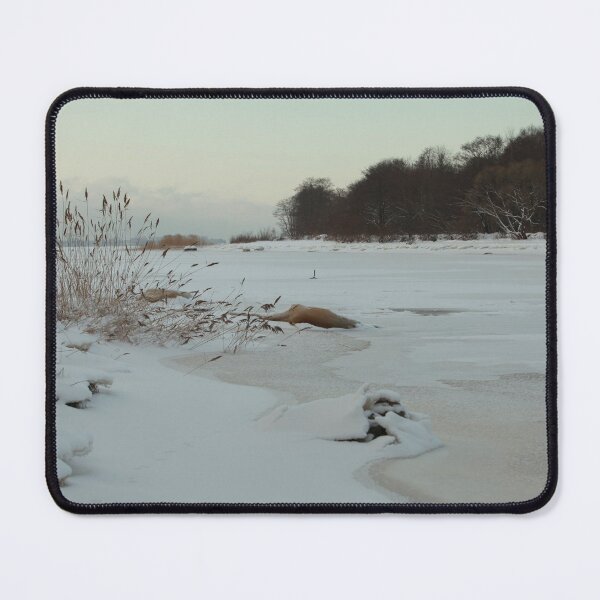 Item preview, winter landscape lake is frozen covered with white snow  designed and sold by mrivserg.