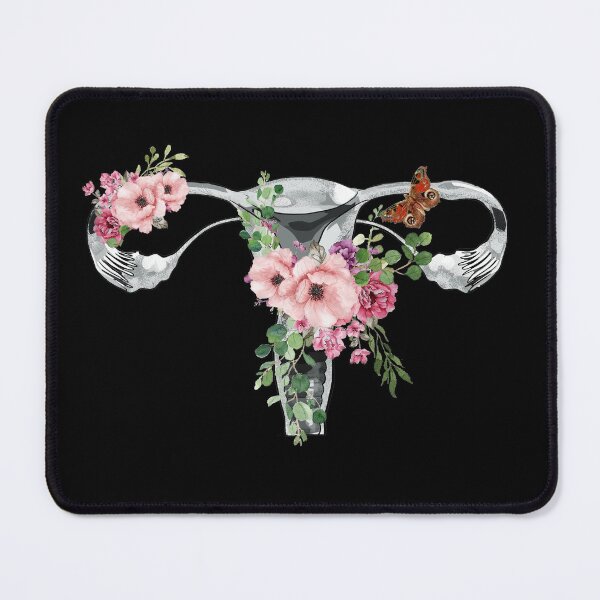 Item preview, Uterus Pro choice Feminist pink flower designed and sold by Collagedream.