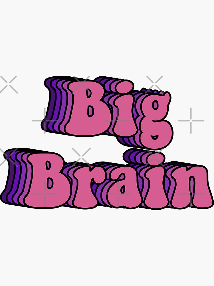 Thumbnail 3 of 3, Sticker, Big brain designed and sold by Butterfly-Dream.