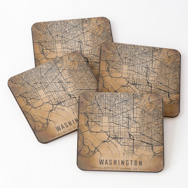 Item preview, Vintage map poster of Washington, District of Columbia designed and sold by ObviousArts.