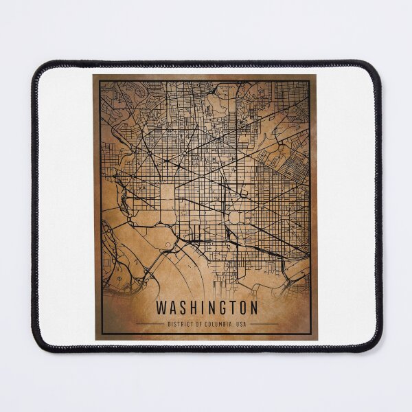 Item preview, Vintage map poster of Washington, District of Columbia designed and sold by ObviousArts.