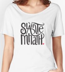 Slainte Mhath in black and red Women's Relaxed Fit T-Shirt