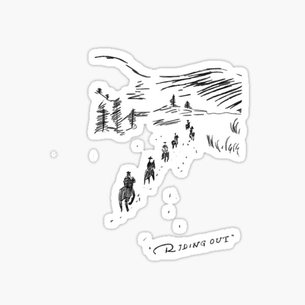 Vista previa del artículo con la obra «Riding Out (sin línea)», diseñado y vendido por hfirling.