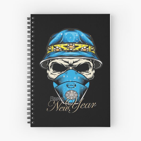 Item preview, Frohes neues Jahr Totenkopf Skelett gechillt mit Maske 2022 designed and sold by Joxxio.