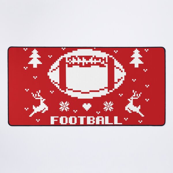 Item preview, Christmas American football gift white ugly lovely sweater, funny sweater, pixel artwork, 8bitart,stocking filler ideas, knitted sweater, knitted jumper, crycru designed and sold by SGS-.