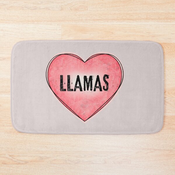 Item preview, Love Llamas  | Heart Vintage Pink Coral | Gift For Llama Lovers designed and sold by JooArtPrints  ★★★★★.