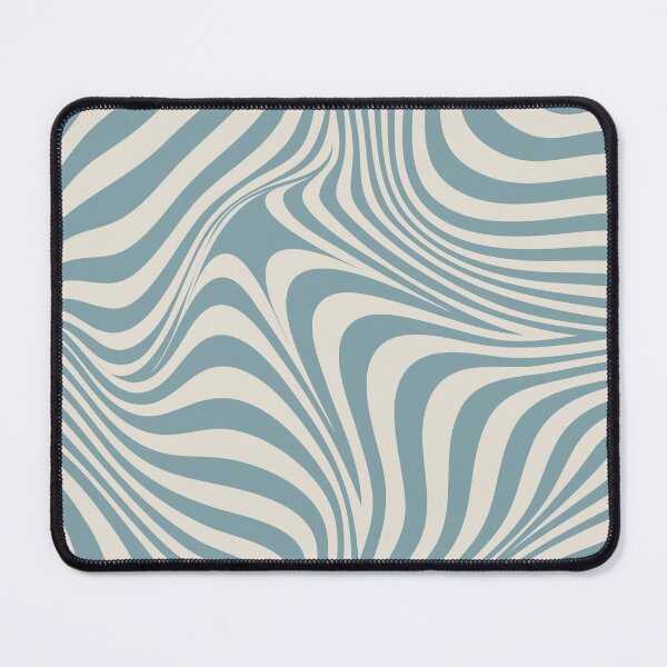 Item preview, Abstract Distorted Twisted Lines Neutral Blue Slate Blue Sage Blue and Cream designed and sold by polygem.