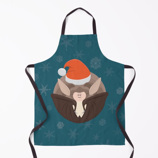 Item preview, Hibernating Christmas bat. Brown long-eared bat with Christmas hat designed and sold by MarisG.