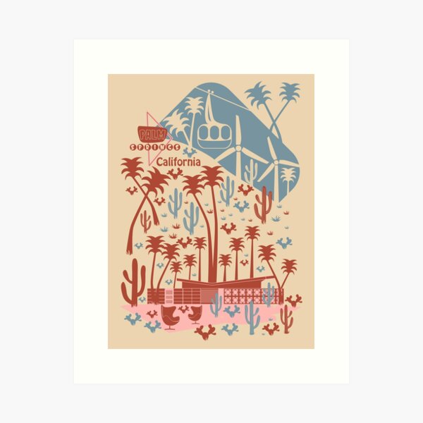 Mid Century Palm Springs California Art Print