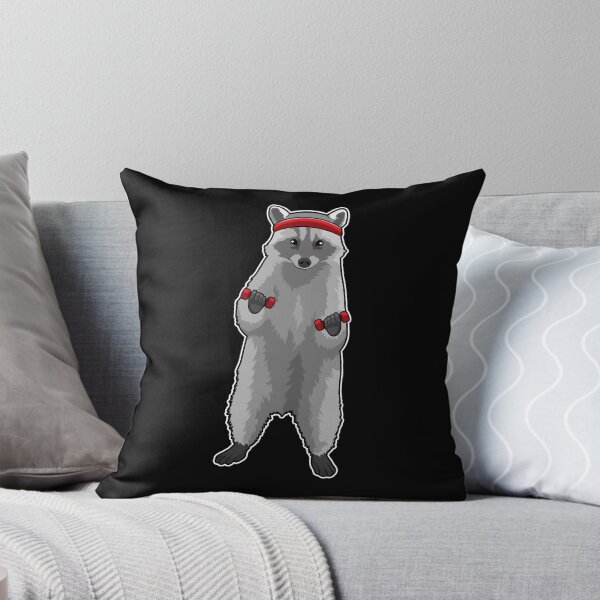 Item preview, Racoon at Fitness with Dumbbells designed and sold by Snabdesign84.