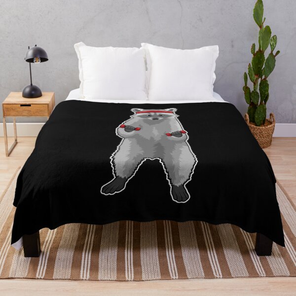 Item preview, Racoon at Fitness with Dumbbells designed and sold by Snabdesign84.
