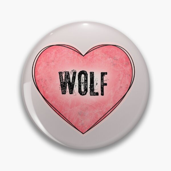 Item preview, Love Wolf  | Heart Vintage Pink Coral | Gift For Wolf Lovers designed and sold by JooArtPrints  ★★★★★.