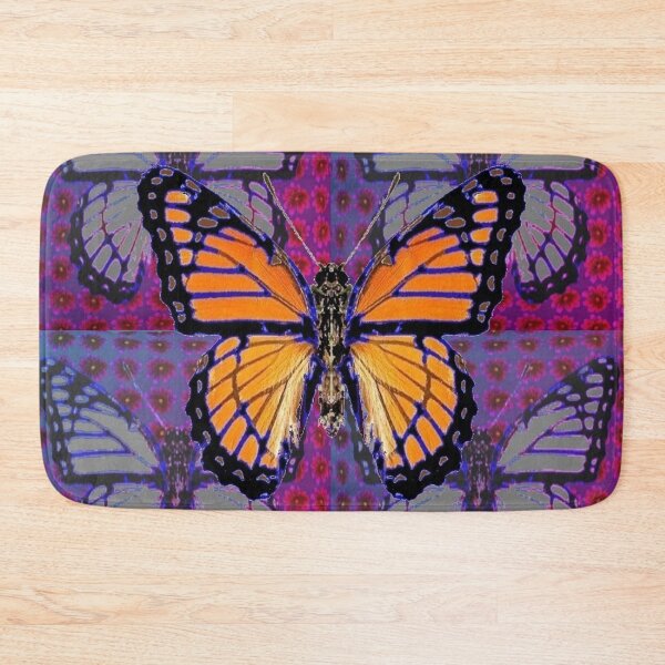 Item preview, MONARCH BUTTERFLIES DESIGN PURPLE-GRAY PATTERN ART  designed and sold by sharlesart.