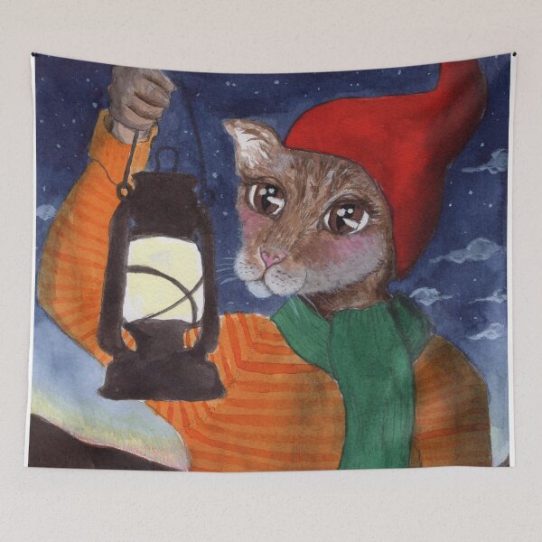 Item preview, Christmas Lantern Cat designed and sold by Brilleting.