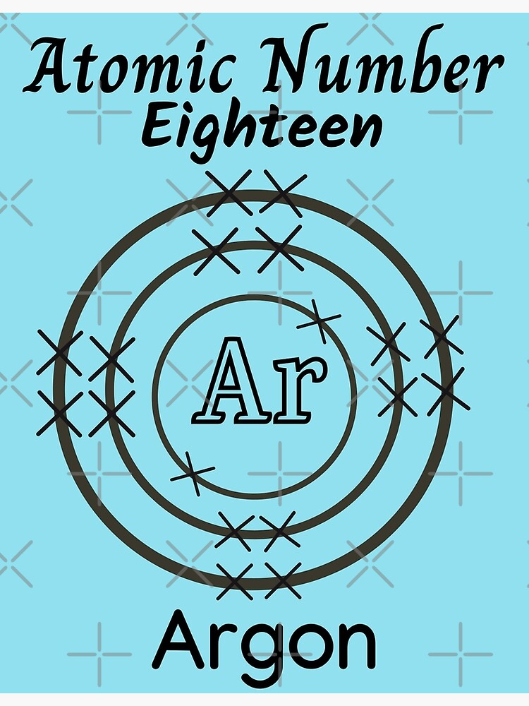 Discover Atomic number 18 Argon Science Chemistry Teacher Student Premium Matte Vertical Poster
