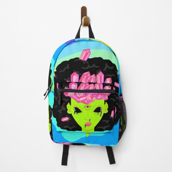 Item preview, Crystallized green Alien girl with fro and 3rd eye  designed and sold by VantaTheArtist.