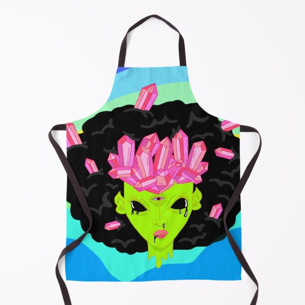 Item preview, Crystallized green Alien girl with fro and 3rd eye designed and sold by VantaTheArtist.