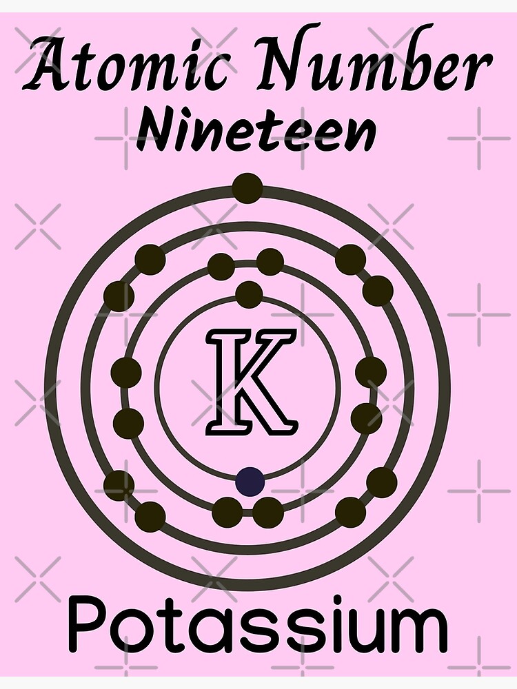Disover Atomic number 19 Potassium Science Chemistry Teacher Student Premium Matte Vertical Poster