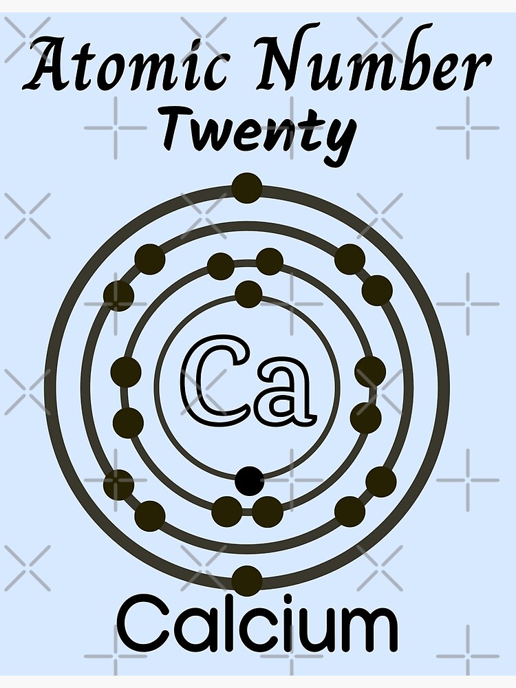 Disover Atomic number 20 Calcium Science Chemistry Teacher Student Premium Matte Vertical Poster