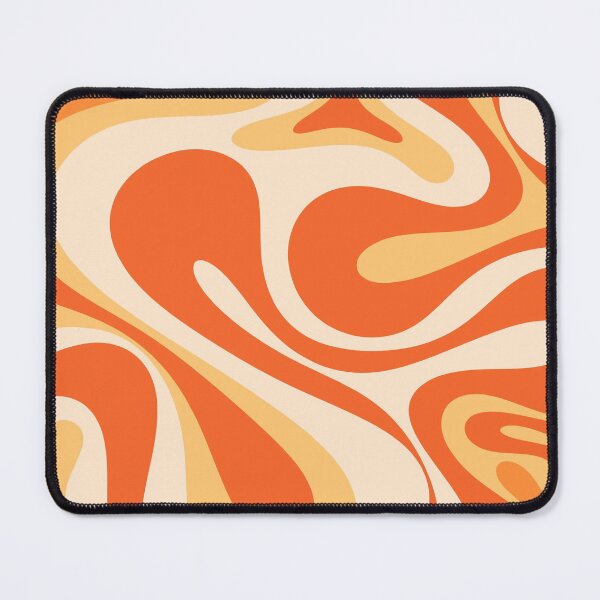 Item preview, Mod Swirl Retro Abstract Pattern in Tangerine Cream designed and sold by kierkegaard.