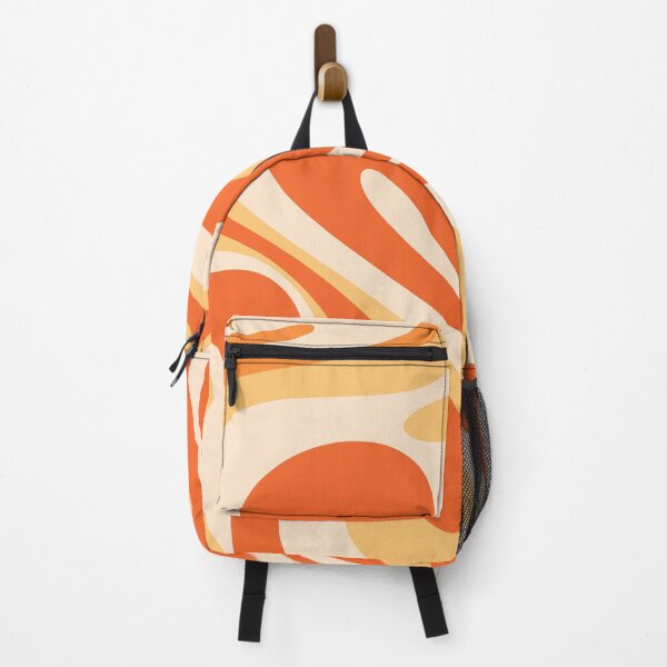 Item preview, Mod Swirl Retro Abstract Pattern in Tangerine Cream designed and sold by kierkegaard.