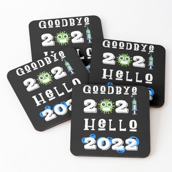 Item preview, Goodbye 2021 Hello 2022, we wish New year without corona designed and sold by emotions23.