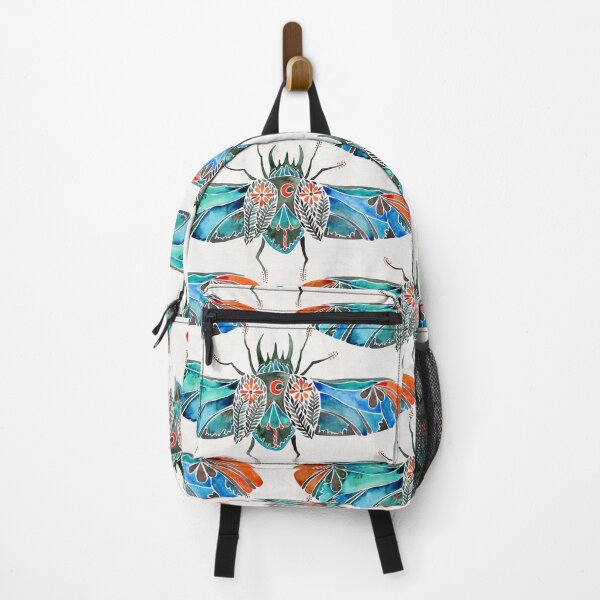 Item preview, Ornamental Scarab – Turquoise & Coral designed and sold by Cat Coquillette.