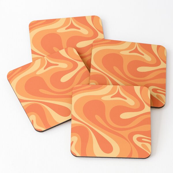 Item preview, Mod Swirl Retro Abstract Pattern Orange Tangerine Yellow designed and sold by kierkegaard.