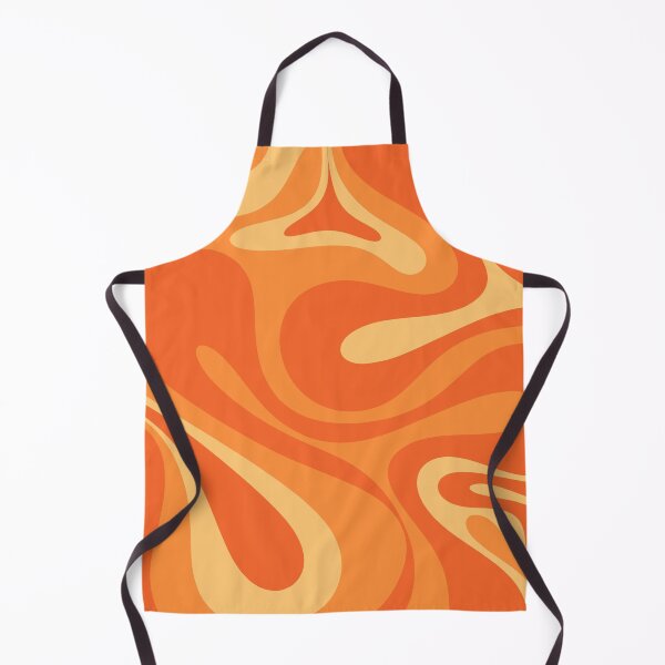Vista previa del artículo con la obra «Mod Swirl Retro Patrón abstracto naranja mandarina amarillo», diseñado y vendido por kierkegaard.