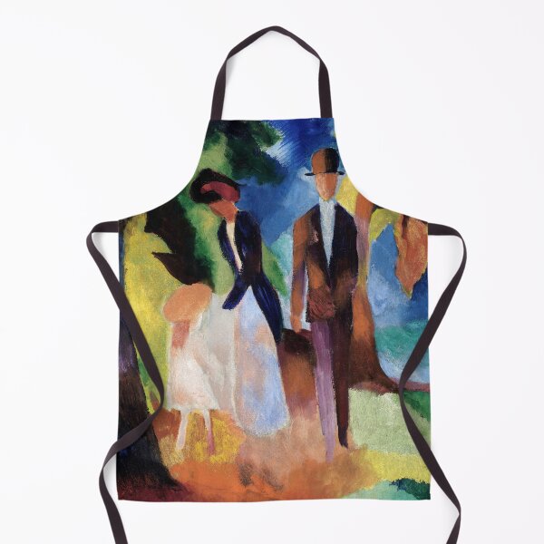 Item preview, Expressionist Painting People by a Blue Lake (1913) By August Macke designed and sold by Designedbysm.