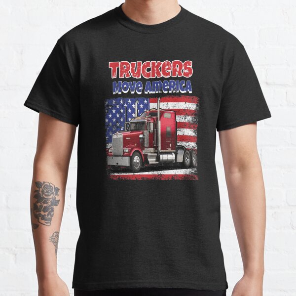Vista previa del artículo con la obra «Los camioneros de Big Rig Trucker mueven América», diseñado y vendido por fantasticdesign.