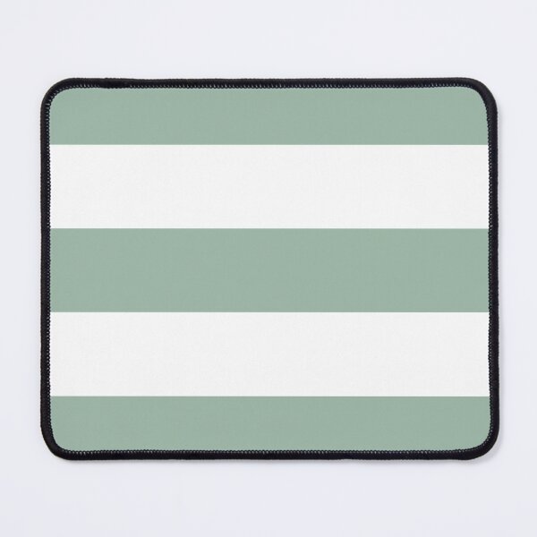 Item preview, Large MUTED GREEN and WHITE Horizontal STRIPES designed and sold by RachelMacht.
