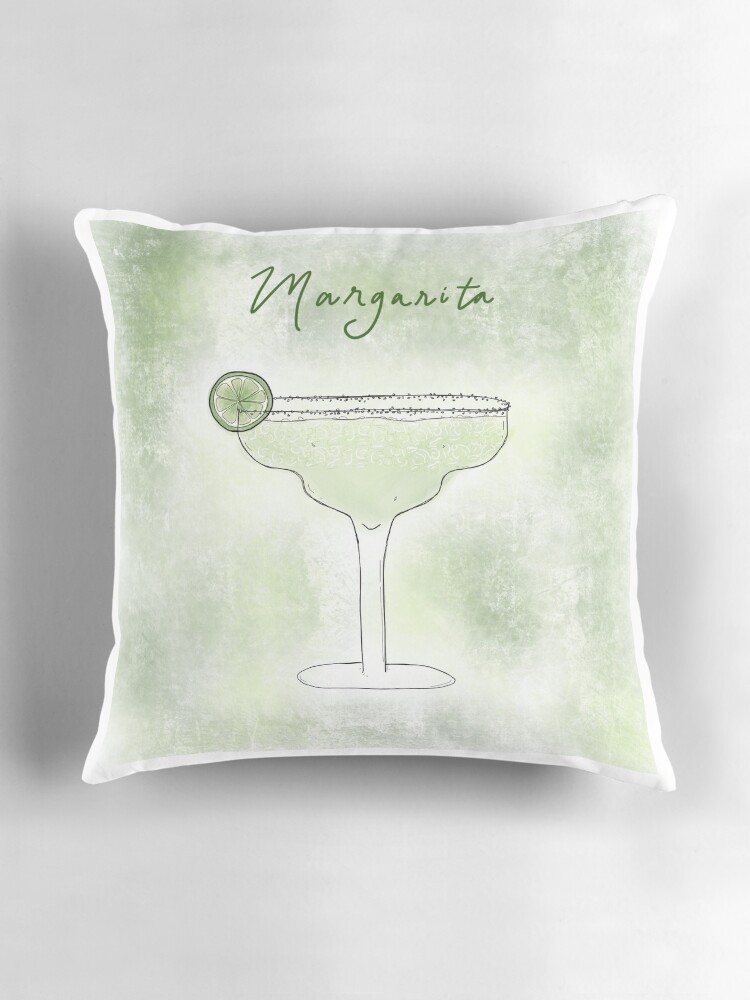 Aperçu 3 sur 4. Coussin avec l'œuvre Margarita créée et vendue par Rae-Rabbs.
