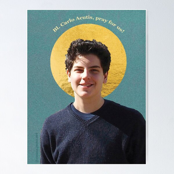 Item preview, Blessed Carlo Acutis Holy Card Design designed and sold by emma-pano.
