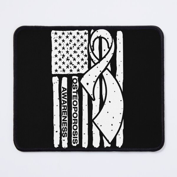 Item preview, Osteoporosis Awareness Ribbon American Flag designed and sold by Tadmab.