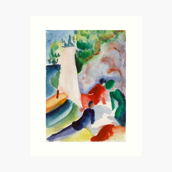Item preview, Picnic on the Beach (1913) By August Macke designed and sold by Designedbysm.