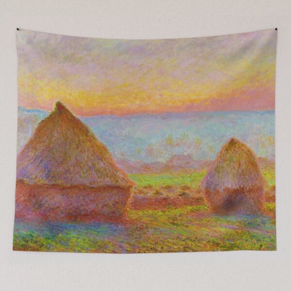 Item preview, Colorful Grainstacks at Giverny the Evening Sun - Claude MONET designed and sold by ARTS ZED.