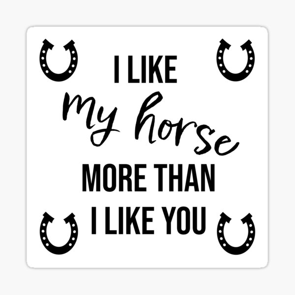 I like my horse more than I like you Sticker