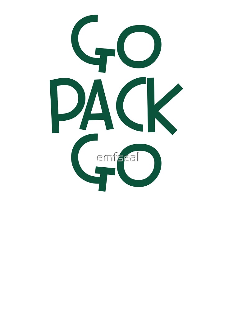 Go Pack Go Green Bay Packers  Kids T-Shirt for Sale by emfseal