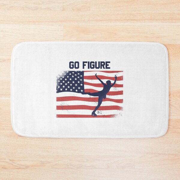 Item preview, Go Figure Ice Skate USA American Flag Skater Athlete Skating design designed and sold by CreatedByHeidi.