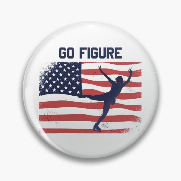Item preview, Go Figure Ice Skate USA American Flag Skater Athlete Skating design designed and sold by CreatedByHeidi.