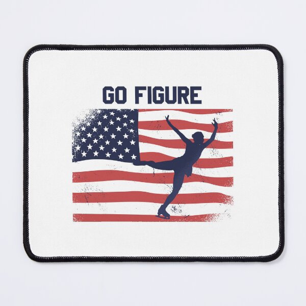 Item preview, Go Figure Ice Skate USA American Flag Skater Athlete Skating design designed and sold by CreatedByHeidi.