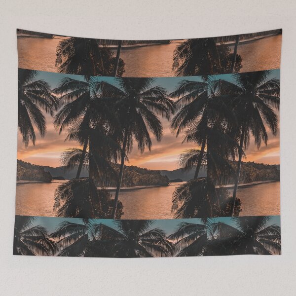 Item preview, Tropical Ocean Palm Tree Sunset designed and sold by newburyboutique.