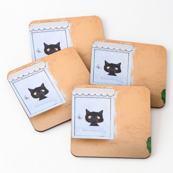 Item preview, old post box with a painted cat. designed and sold by Grteck.