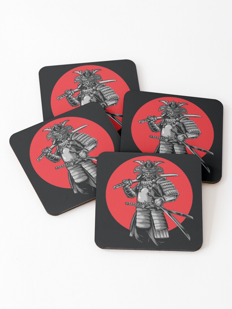 Thumbnail 1 of 5, Coasters (Set of 4), samurai warrior designed and sold by SYperDesign.