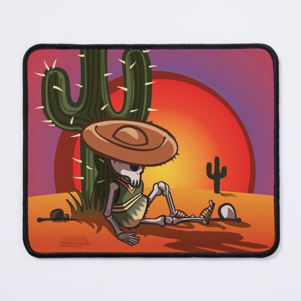 Item preview, Cactus and skeleton at sunset in the desert designed and sold by LEGADOVISUAL.