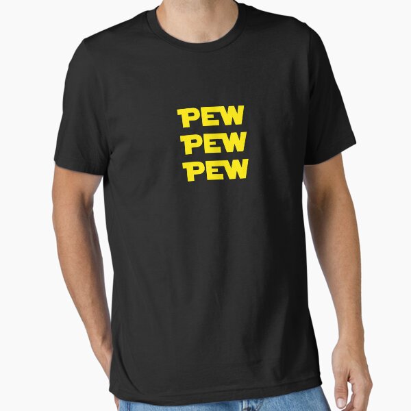 Vista previa del artículo con la obra «Pew Pew Pew», diseñado y vendido por TeeRock.