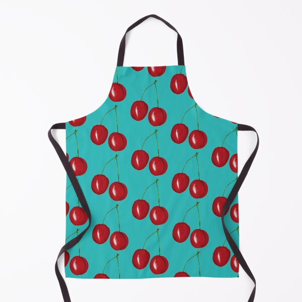 Item preview, Cherry print blue background designed and sold by DemonicGloom.